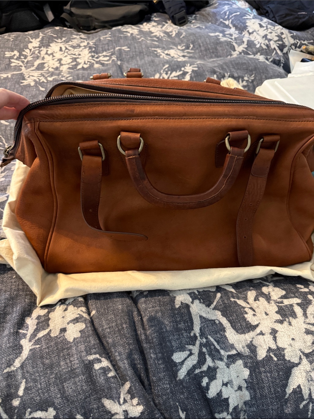 Duluth Trading Co Natural Canvas Tote With Black Logo